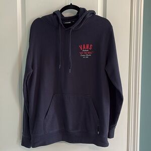 Men’s Vans Navy Hoodie with Red Logo Size Small